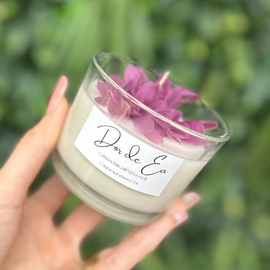 Lumanare parfumata artizanala | Liliac